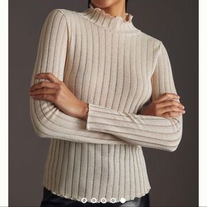 Anthropologie Pilcro Sheer Turtleneck